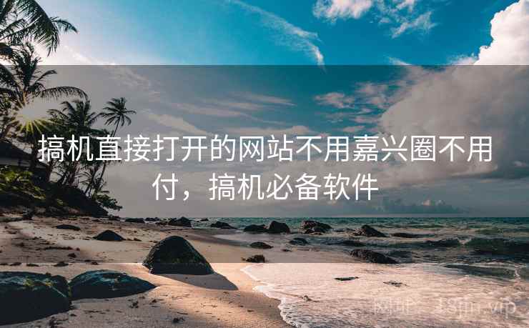 搞机直接打开的网站不用嘉兴圈不用付，搞机必备软件
